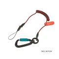 Coil E-Tether With Dual Locking Carabiner