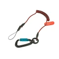 Coil E-Tether With Dual Locking Carabiner
