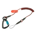 Coil E-Tether With Dual Locking Carabiner