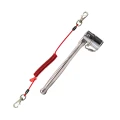 Stainless Steel Scaffold Key 1/2 (24mm) with Coil Tether Single-Action
